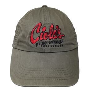 Ciola's Italian-American Restaurant Slideback Hat Brown One Size Harriton
